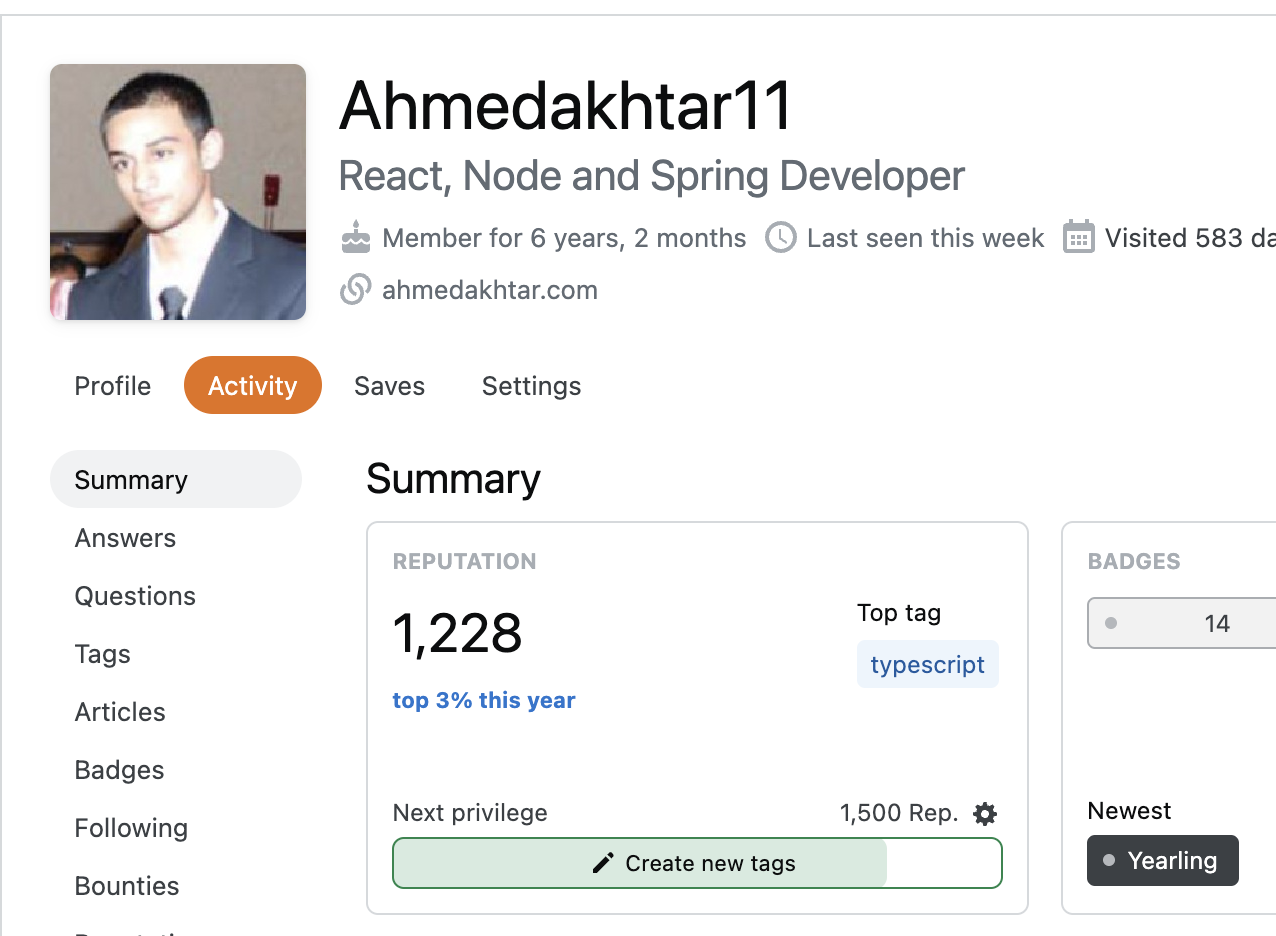Stack Overflow recognition